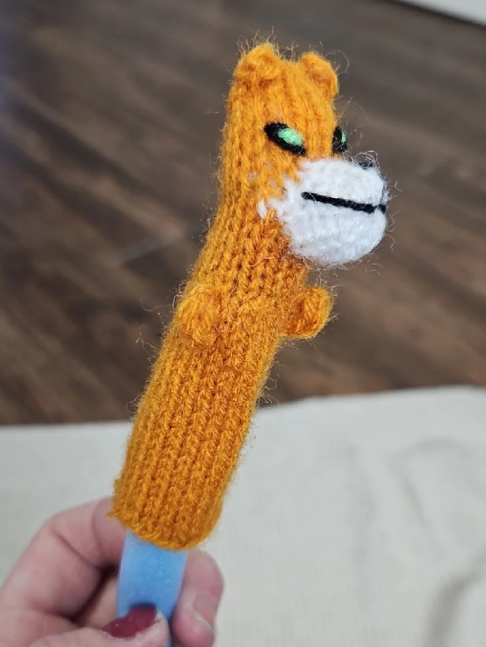 Hand-Knit Animal Finger Puppet Set of 11 Storytelling Toys